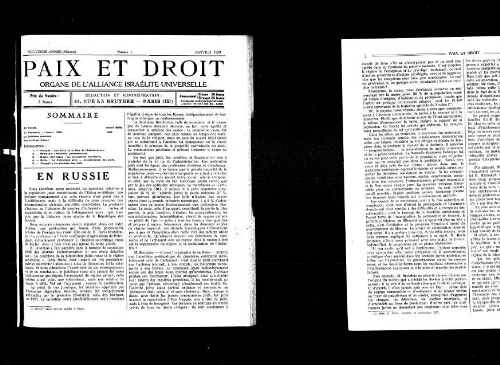 Paix et Droit.  (01/01/1929)
